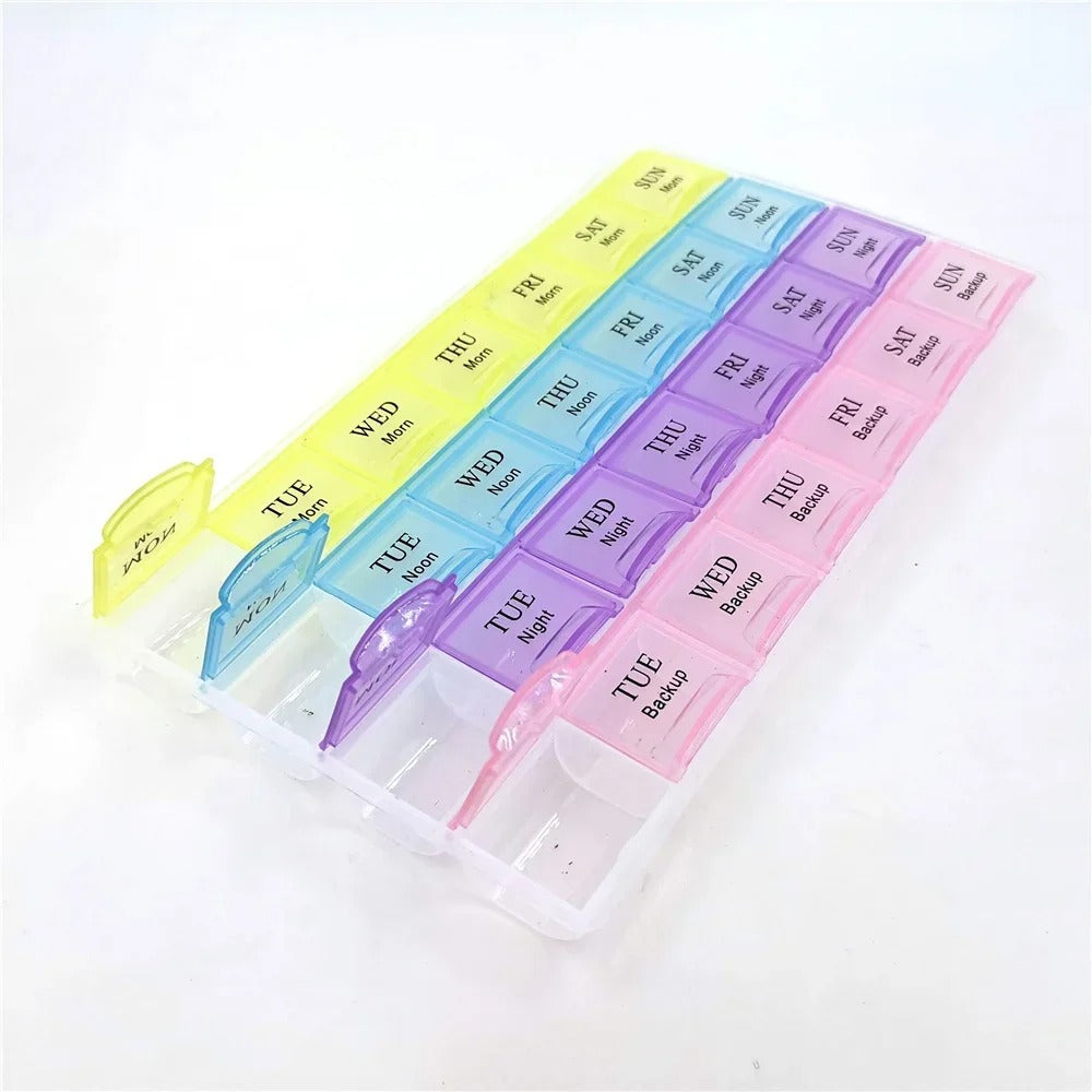 Weekly 7 Days Tablet Pill Box Holder Medicine Storage Organizer Container Case