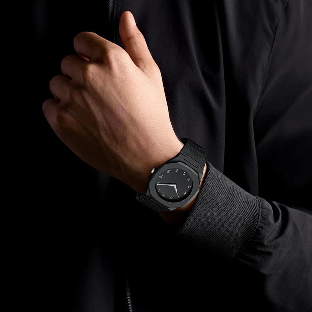 Business Men's Watch Men's Quartz Watch Classic Fashion Round Watch Art Arabic Digital New Watch Men's Clock