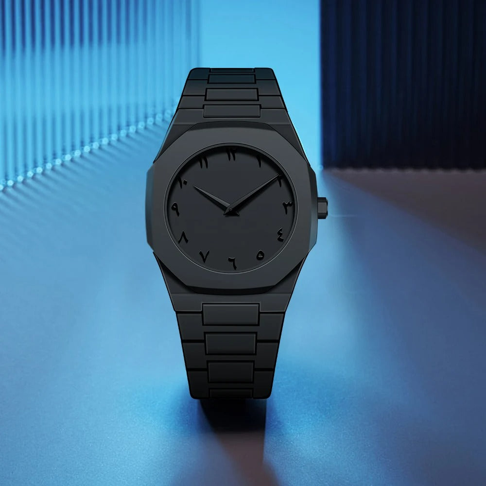 Business Men's Watch Men's Quartz Watch Classic Fashion Round Watch Art Arabic Digital New Watch Men's Clock