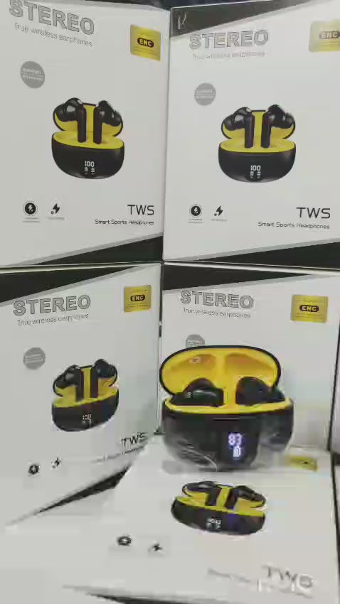 🎶 True Wireless Stereo (TWS) Earbuds – Noise Isolating, Rechargeable